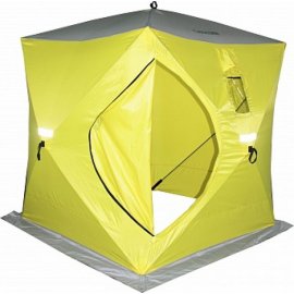 Палатка зимняя Сахалин 2, 150х150х170см цвет желтый/серый