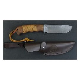 Нож Шкурник (экзотическая древесина) Дамаск 115*28