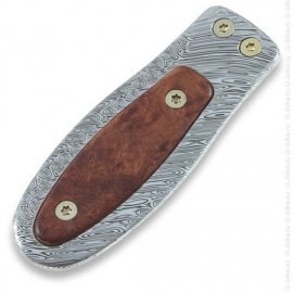 Lionsteel держатель для денег, дамасская сталь/дер PB-D RA
