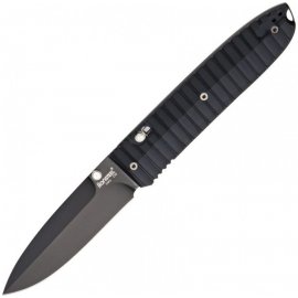 Нож LionSteel Daghetta лез.80мм черн.руко.углеволо 8701 FC