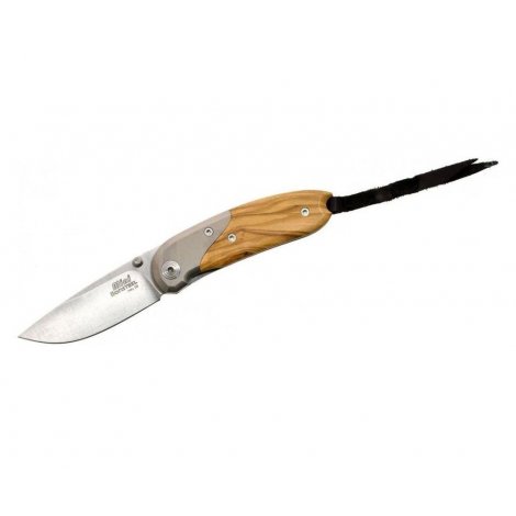 Нож LionSteel Mini лез.60мм рук.оливковое дерево 8200 CB