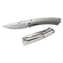 Нож LionSteel TiSpine лез85мм рук.титан цвет серый TS1 GS