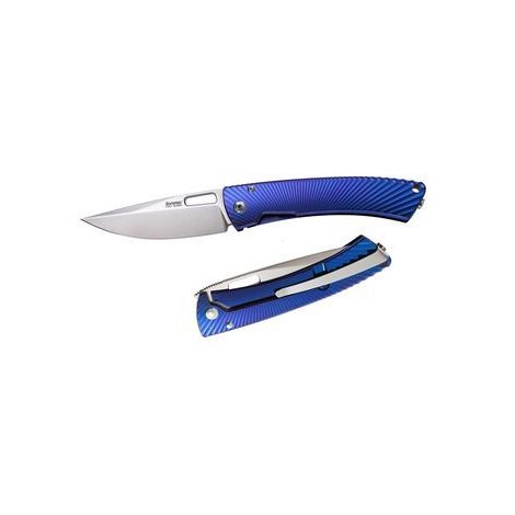 Нож LionSteel TiSpine лез85мм рук.титан цвет синий TS1 VS
