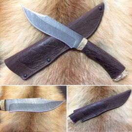 Нож Егерь Дамаск литье 270*40