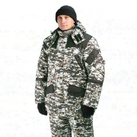 костюм Горка-Буран зима алова Серый пиксель КОС241-К05