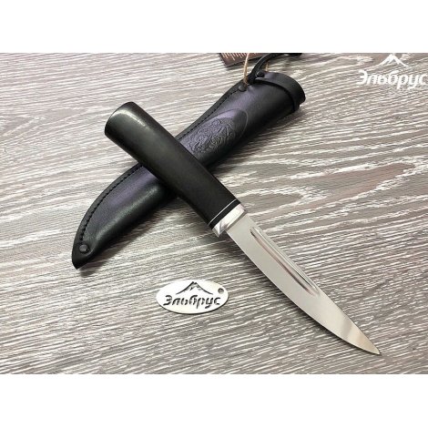 Нож Якутский с чёрным грабом 290*25