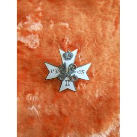 №398 Полковой знак, бронза, позолота 1797-1897гг 398