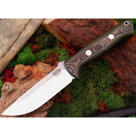 BR_Bravo 1 3VR Black&Green Linen Matte - нож