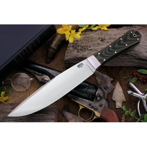 BR_Roque Black&Green Linen Micarta - нож