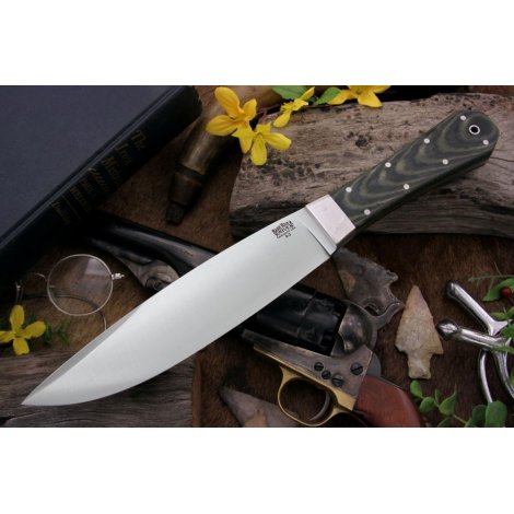 BR_Roque Black&Green Linen Micarta Matte - нож