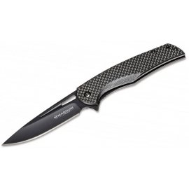 BK01RY703 Black Carbon скл.нож рук.карб.сталь440А 01RY703
