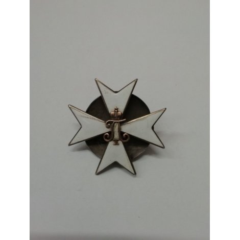 Полковой знак Павел I Крест, белая эмаль