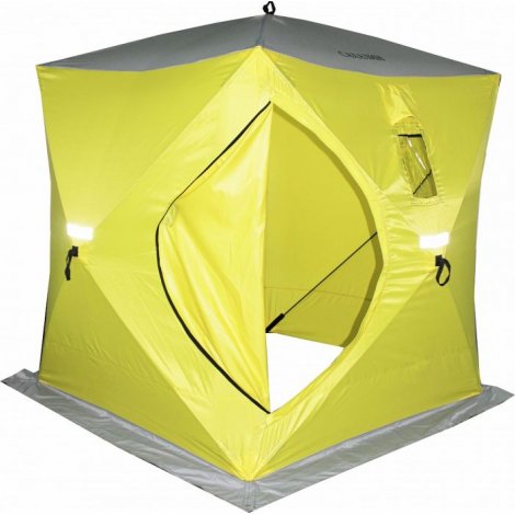 Палатка зимняя Сахалин 4, 180х180х200см цвет желтый/серый