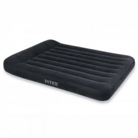 Матрас кемпинговый флок с подголовником, насос (66780) INTEX