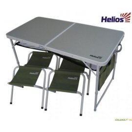 Набор мебели алюм.стол+4таб. (21407+21124) Helios