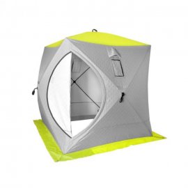 Палатка зимняя Куб утепл. 1,5х1,5 yellow lumi/grey