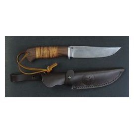 Нож Бивень (береста) Дамаск 135*31