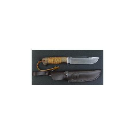 Нож Бизон (береста) Дамаск 145*36