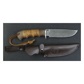 Нож Бобр (береста) Дамаск 130*30