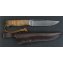 Нож Волк (береста) Дамаск 145*30