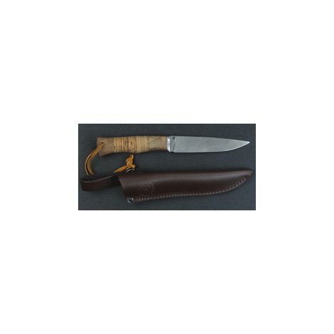 Нож Жерех (береста) Дамаск 130*26