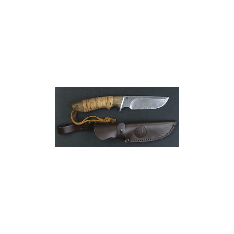 Нож Кабан (береста) Дамаск 130*38
