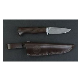 Нож Клык (экзотическая древесина) Дамаск 85*26