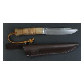 Нож Лис (береста) Дамаск 135*27
